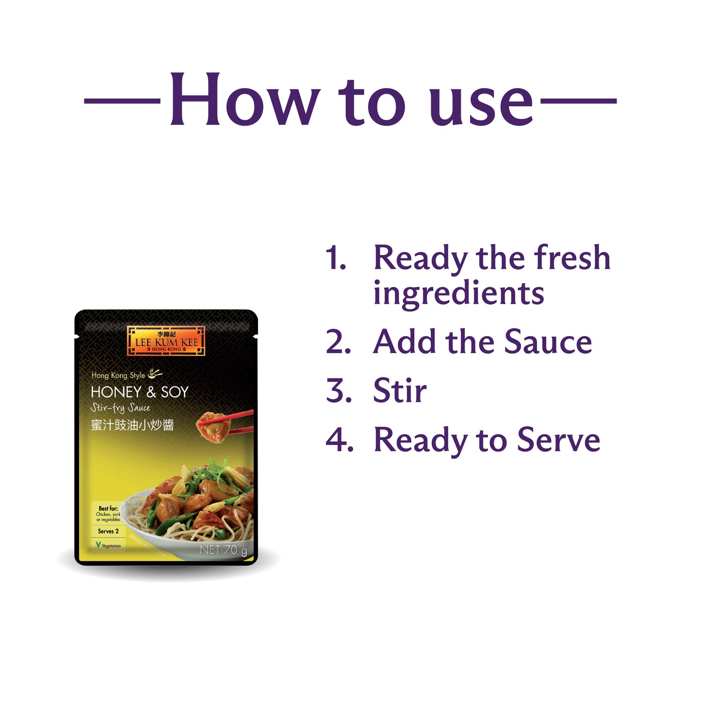 Lee Kum Kee Honey & Soy Stir Fry Sauce 70g