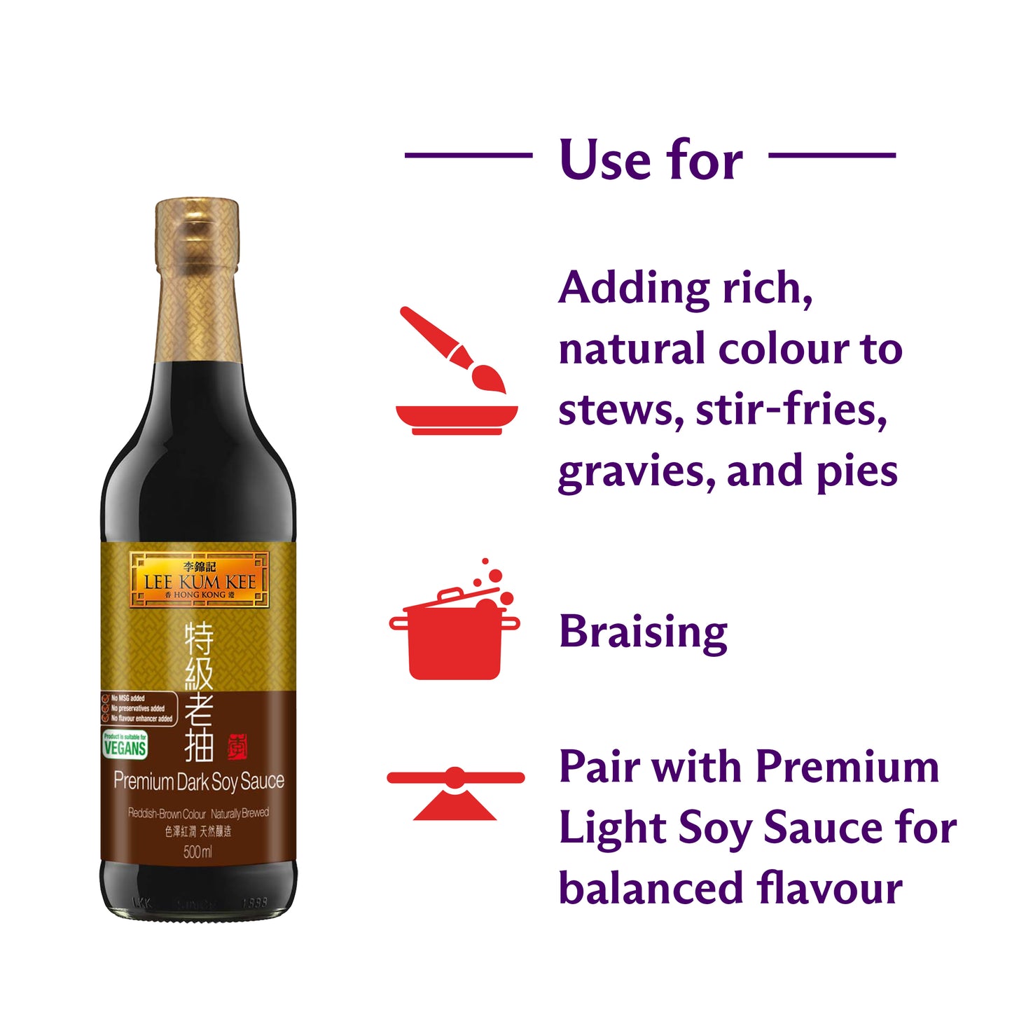 Lee Kum Kee Premium Dark Soy Sauce 500ml