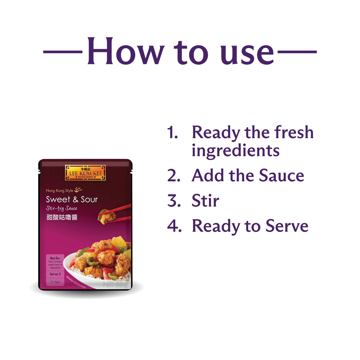 Sweet & Sour Stir-fry Sauce 80g (Pack of 3)