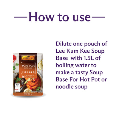 Lee Kum Kee Tom Yum Soup Base 80g (Pack of 3)