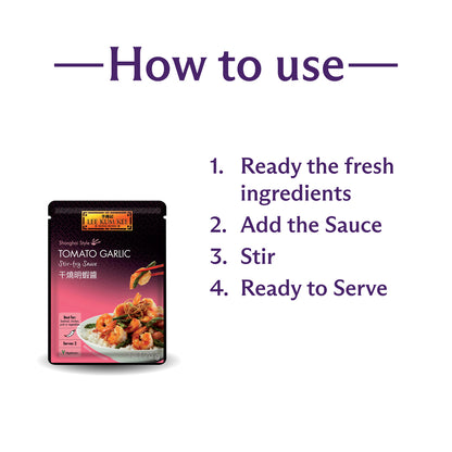 Lee Kum Kee Tomato Garlic Stir Fry Sauce 70g (Pack of 3)
